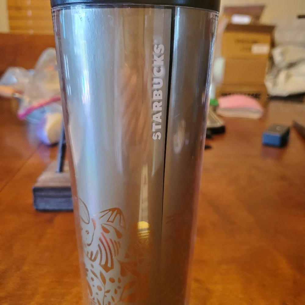Starbucks Travel Gold/Gold Foil 16oz Tumbler